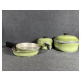 Green Club Pots (2) and Skillets(2)