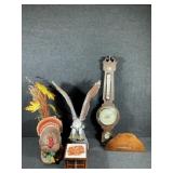 Ceramic Turkey, Ceramic Eagle, Barometer,