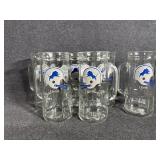 Detroit Lion Glass Mugs (6)