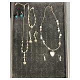 Costume Necklaces W/Earrings,Bracelet(1)