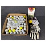 Golf Balls, Golf Gloves (2)