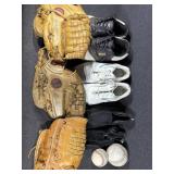 Golf Shoes(2), Baseball Mits(2)