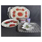 Christmas Relish Tray, Serving Platter, C