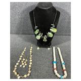 Costume Necklaces(3),Earrings (2)