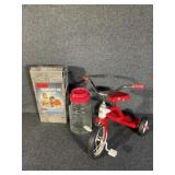 Doll Trike, Lidded Jar, Microscope Set