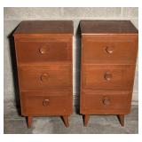 2 Small Wooden Nightstands