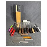 Knives , Farberware Knife Blocks and Sharpner