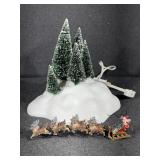 Dept.56 Animated Reindeer and Sleigh Up Up and