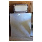 Metal Folding Table, 4 Folding Chairs