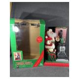 Animated Holiday Scene Santa with Potbelly Stove