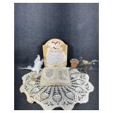 Marriage Prayer, Candle Holder, Bird Clip, Gold