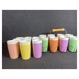 Bolero Therm-O-Ware Tumblers (17) w/ Metal Caddy