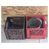 2 Plastic Milk Crates