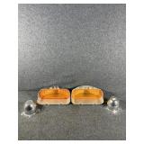 Yellow Fog Lamp Bumper Lights, Dog Ear Center Cap