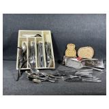 Stainless Cutlary and Silver Plated Pieces