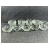 Clear Floral Glass Bowls