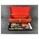 Metal Toolbox with Tools