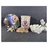 Bird Figurine, Decorative Eagle Plate with S