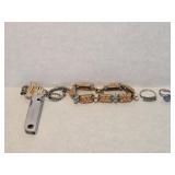 Silver Tone Adjustable Rings(2), Gold Tone