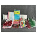 Holiday Bows, Chenille Stems, Tissue Paper
