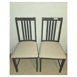 2 Wooden Dining Chairs