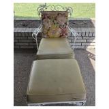 Cast Iron Patio Chair with Ottoman