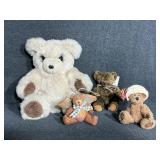 Plush Teddy Bears(3), Wooden Angel Bear Ornament