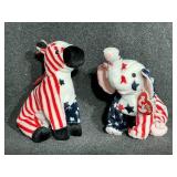 Patriotic TY Beanies Elephant & Donkey