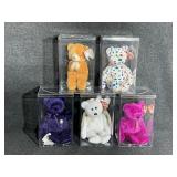 TYBeanie Babies In Clear Display Cases(5)