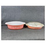 Pyrex Pink Daisy Baking Dish With Lid