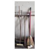 Brooms, Snow Shovel, Garden Hoe