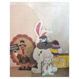 Happy Turkey Day Wooden Sign, Happy Easter W