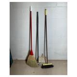 Brooms (3) Dust Pan