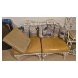 Cast Iron Patio 2 Piece Love Seat with Cushions