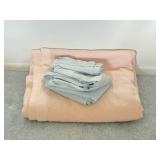King Size Blue Sheet Set, Pink King Size Blanket