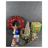 Tote with Christmas Decorations