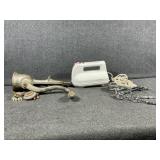 Westbend Hand Mixer, Meat Grinder Cast Iron