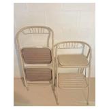 2 Metal Step Stools