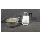Foley Food Mill, Corning Ware Blue Cornflower