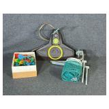 Electric ball return golf putting, darts, ping