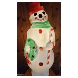 Snowman With Candycane Blow Mold