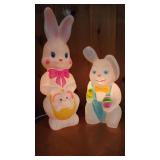 Easter Bunny Blow Molds (2) Light Up