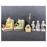 Ceramic Clown Bookends, Clown Figurines
