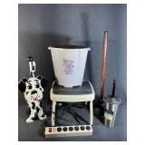 Bathroom Foot Stool, Plunger, Toilet Scrubber,