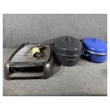 Enamel Pots (2) Electric Girdled