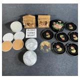 Stoneware Marble Coasters (6) Floral Coasters (