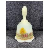 Fenton Green Satin Handpainted Bell