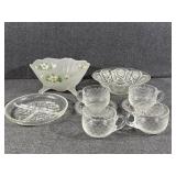 Glass Bowls with Teacups