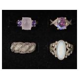 .925 Rings: .925 Amethyst Ring, .925 Jade Ring,