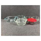 Pyrex Bowls (4), Pyrex Square Dish